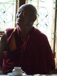 Mynavati with Geshela and monks