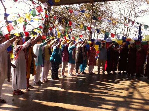 Celebration after puja at the monastery