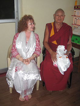 Mynavati with Geshela Jampa Dhondup